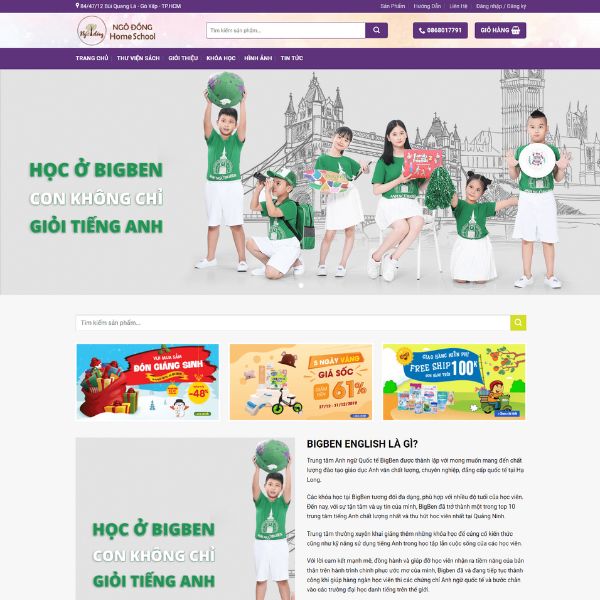 Mẫu website về giáo dục, trường mầm non