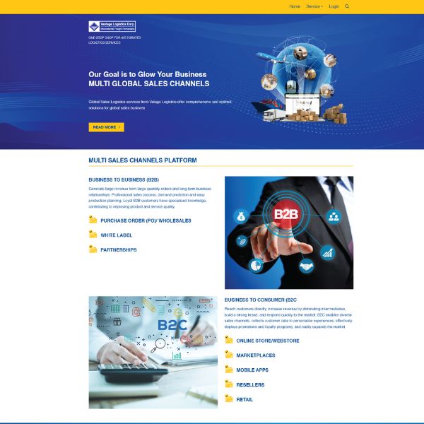 Mẫu website công ty Logistics toàn  cầu