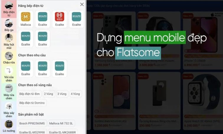 Dựng menu mobile