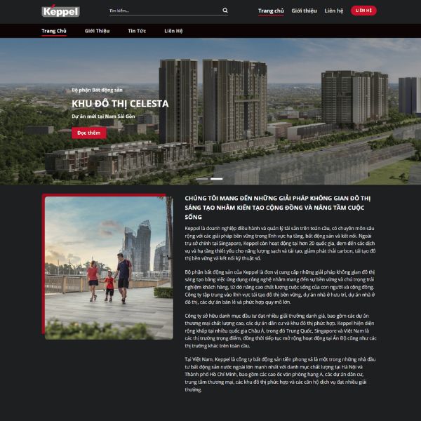Mẫu website dự án bất động sản
